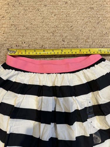 Gap Kids Girls Size M Stripe Skirt Navy & White Pink Waistband Lined Tulle Trim - Picture 4 of 5