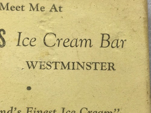 MANSUR’S Eisbar Vintage Werbung Taschenspiegel, Westminster, Mass. - Bild 3 von 9