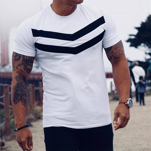 Camiseta De Algodón De Manga Corta Para Hombre Camisa Moda Verano Sólida  Casual | eBay