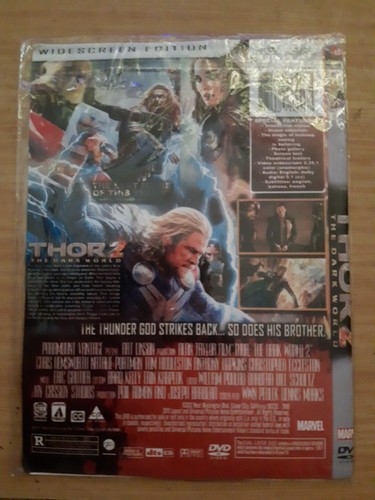 Thor 2: The Dark World Region 1 Dvd Slip With DVD - Picture 2 of 2