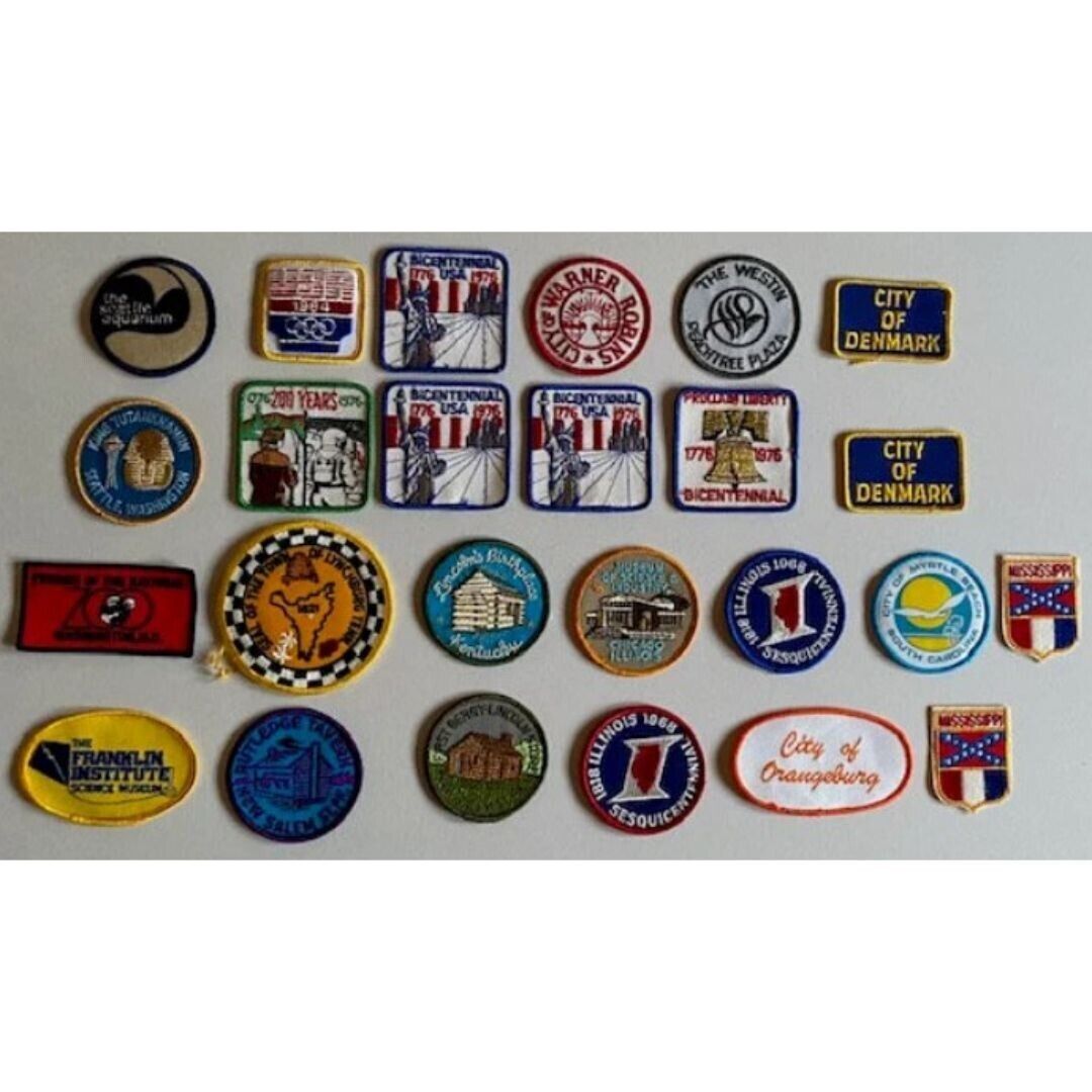 25 Travel Patches: Georgia, Illinois, Seattle Aquarium, Franklin Institute