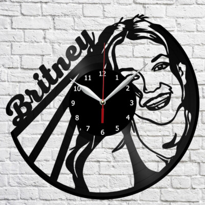 ブリトニースピアーズ 壁掛け 時計 Britney Spears Vinyl Record Wall Clock Home Fan Art Decor 12