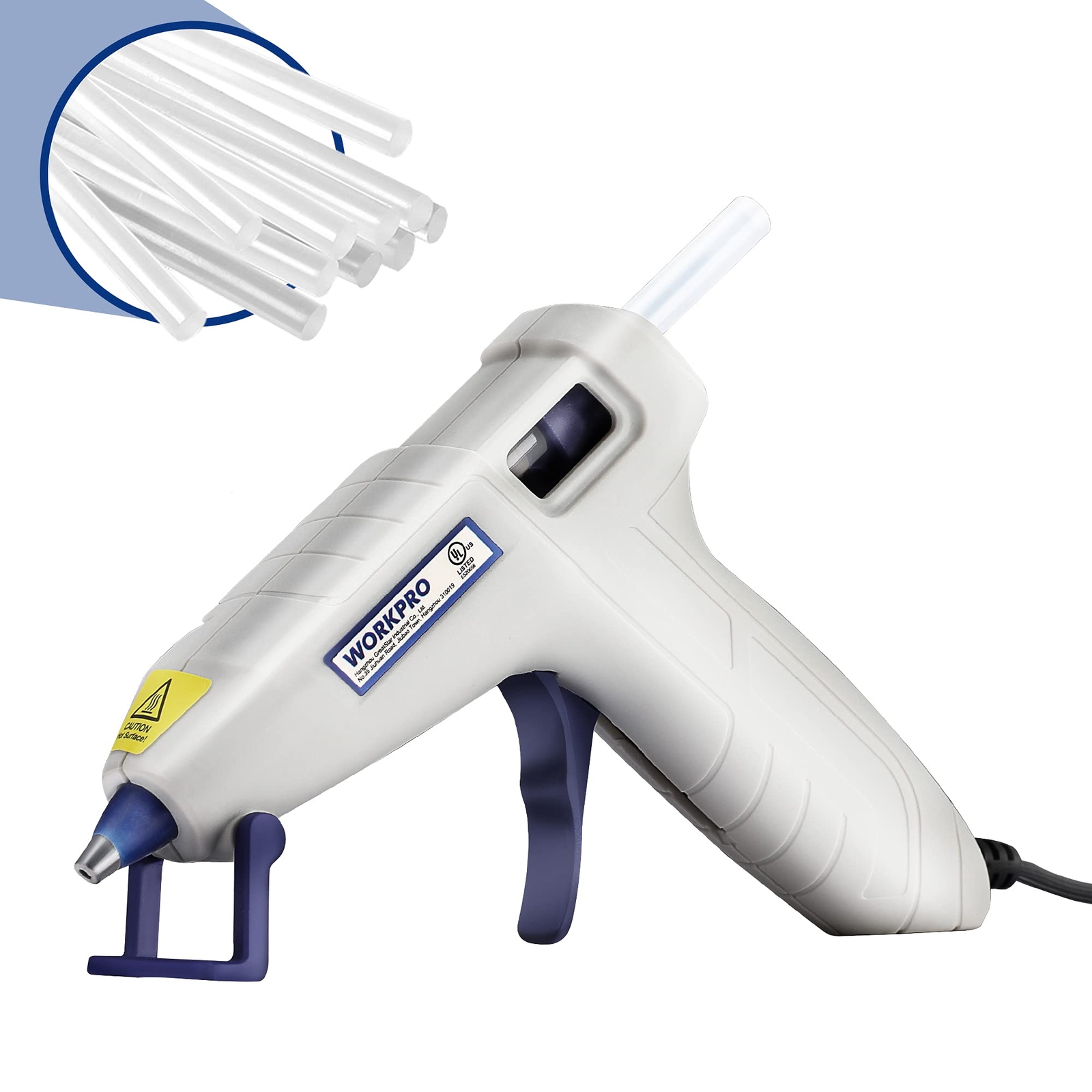 WORKPRO Mini Hot Glue Gun Kit, 20pcs Hot Glue Sticks Included, Lightweight Ho...