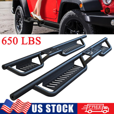 6'' Running Boards Side Steps for 2007-2018 Jeep Wrangler JK JKU Unlimited 4 Door