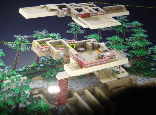 Fallingwater The Atom Brick Frank Lloyd Wright premium building model kit - Picture 11 of 14