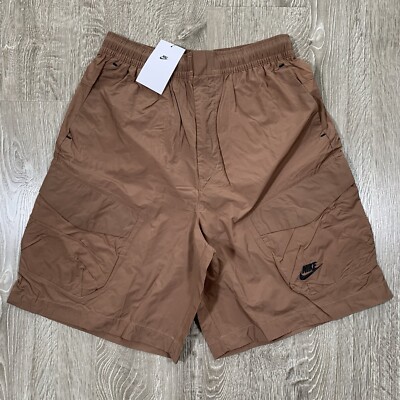 NIKE Sportswear Tech Essentials Utility Cargo Shorts (dm6484-256) BROWN, MEDIUM