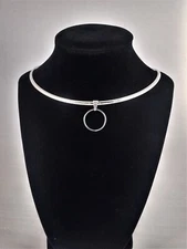 Discreet 24/7 Locking Submissive Day Collar 3/4 Solid Wire With O RIng