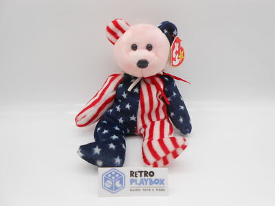 Beanie Baby Ty ''Spangle'' Date of Birth 14. Juni 1999 Ohr-Tag /R16F10