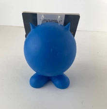 JW Pet Bad Cuz Rubber Squeaker Dog Toy, Medium - 4" Tall - Blue