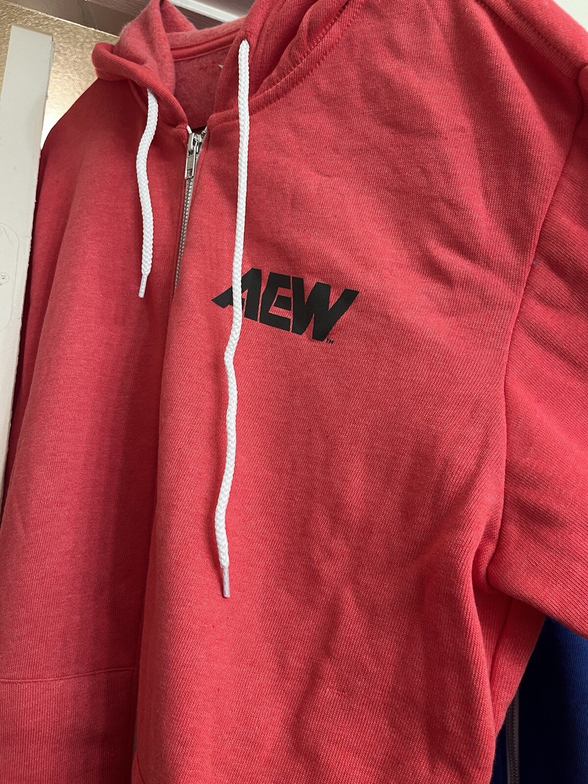 Red AEW Zip Up Hoodie (Size Large) image 2