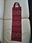 Quilt Ruler and Rotary Cutter Bag, Portable Music Stand Bag, Maroon Paisley