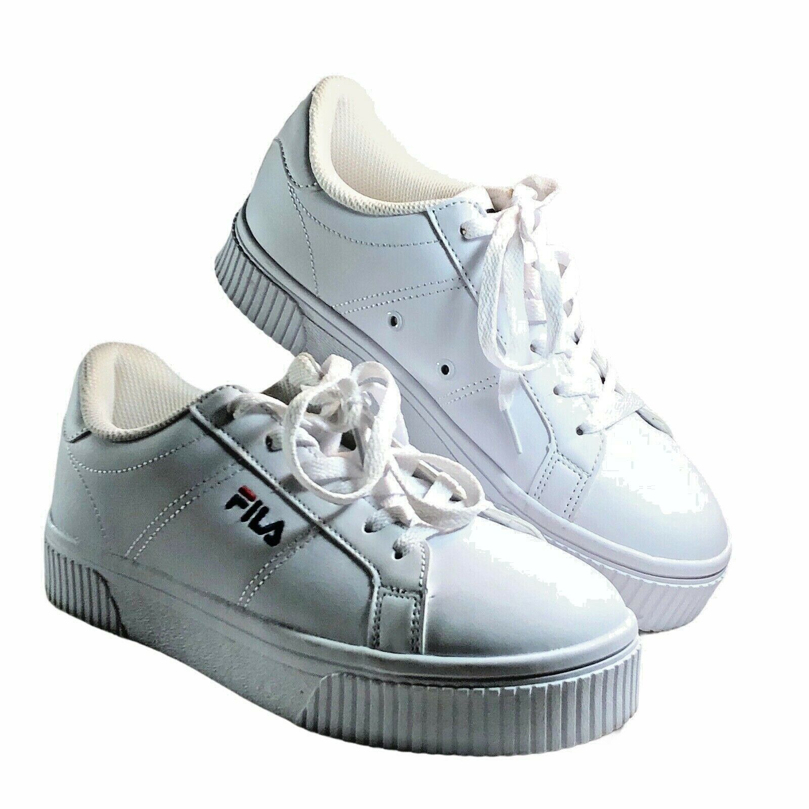 recuperar Luminancia Motel Fila Womens Size 7.5 Sneakers Panache Leather Low Top Court Platform White  shoes 633641997790 | eBay