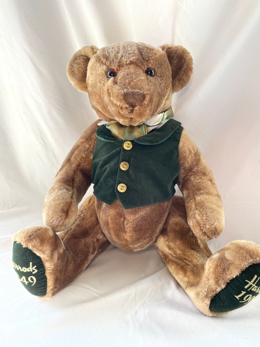 HARRODS KNIGHTSBRIDGE 150 YEAR RODNEY 19 INCH JOINTED TEDDY BEAR
