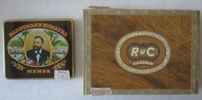 Zigarrenkiste R u C Rinn Closs Zigarrenfabrik Dannemann Metall Schachtel Box