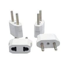 4 Pcs European Travel Plug Adapter US to Europe Plug Adapter for Italy France