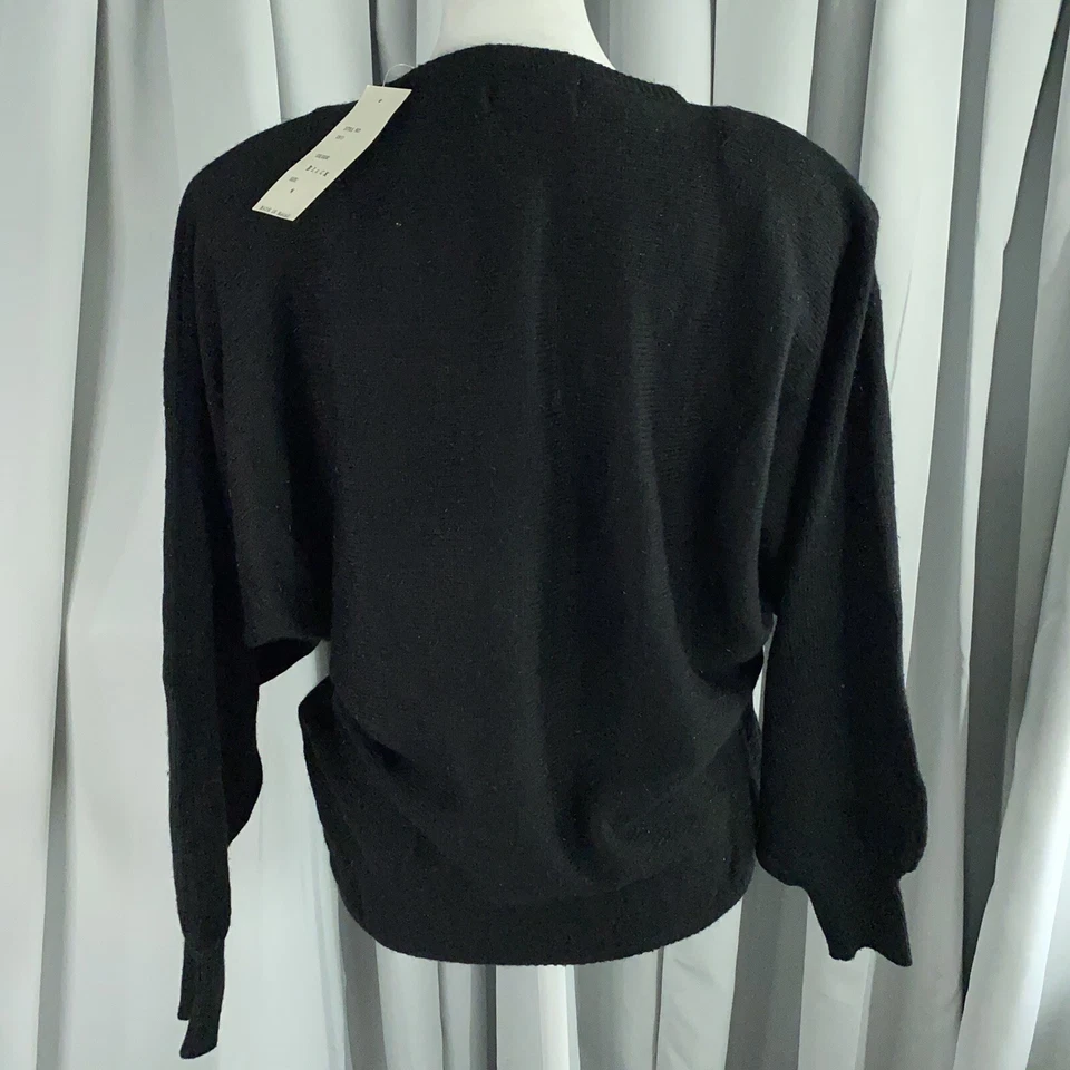 Suéter Carducci Vintage Mujer Grande Negro Lentejuelas Hombreras Años 90 Vacaciones Foto 4 de 4