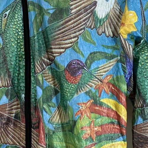 Chaqueta Pride Products All Over Print Birds Tyvek Cremallera Completa Años 90 80 Talla M De Colección - Imagen 5 de 21