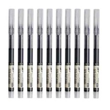 10pcs Premium Quick-Dry Liquid Ink Ball Pens - 0.5mm Fine Tip, Smooth Writing L