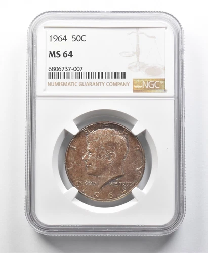 1964 Kennedy Half Dollar MS64 NGC Beautifully Toned *8650