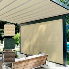 6FT/8FT Fabric Roll Privacy Fence Screen Anti-UV Yard Patio Sun Shade Cover