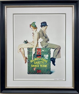 NORMAN ROCKWELL ''GAIETY DANCE TEAM'' HAND SIGNED & # Artist Proof FRAMED ART NEW!
