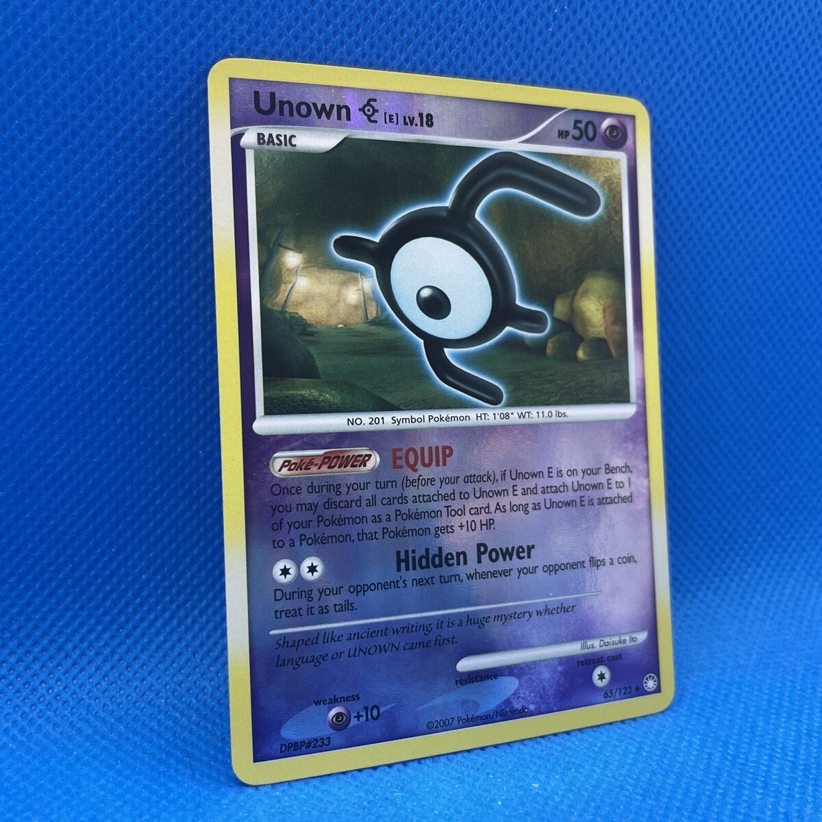 Unown E Reverse - Mysterious Treasures Pokémon card 65/123