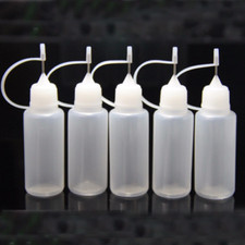 5 X 20ml Empty Plastic Cake Decorating Bottles Needle Tip Liquid Drip Craft Tool