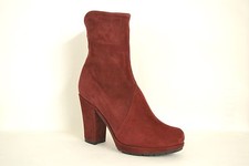 STIVALI DONNA ARTIGIANALI VERA PELLE CAMOSCIO ELASTICIZZATO MADE IN ITALY 