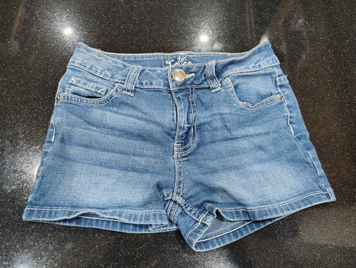 Girls Justice blue denim shorts size 12 slim