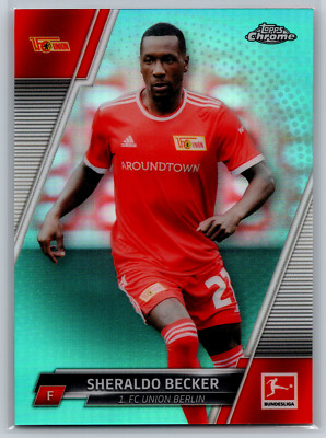 Sheraldo Becker 2021-22 Topps Chrome Bundesliga Aqua Bubble Refractor /275 #15