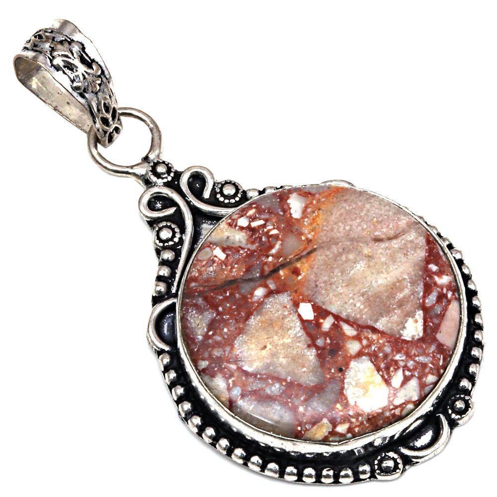 Pendant Wild Horse Jasper Gemstone Gift For Her Silver Jewelry 2.25