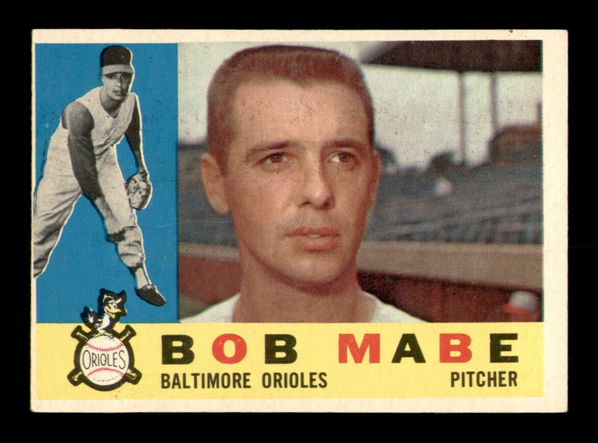 1960 Topps #288 Bob Mabe EX-MINT Baseball Card OBGcards