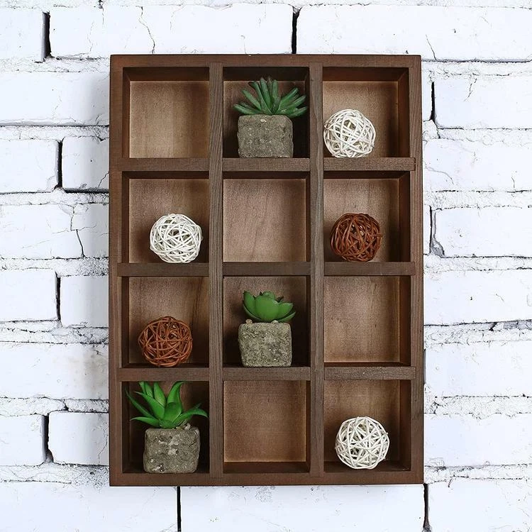 Wood shadow box shelf deals