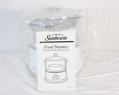 Sunbeam 5710 Food Steamer Instruction Book & Recipe Book New Without Box