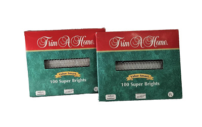 VTG String Lights Clear Indoor Outdoor Vintage 100 Super Brights Kmart Trim NOS
