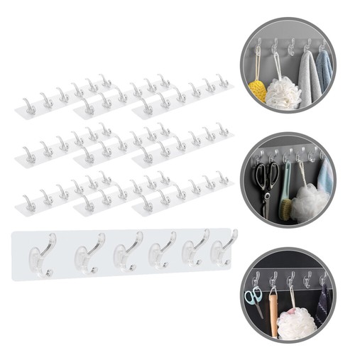 Organizador de cocina colgante gancho adhesivo de almacenamiento montado en la pared de 10 piezas - Imagen 12 de 12