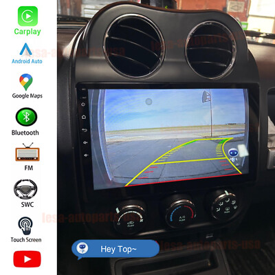 Car Stereo Radio Navi BT AI Voice Control Android 15 For Jeep Compass 2009-2011