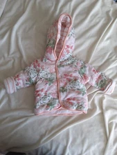 Baby Girls Burt's Bees Baby Jacket Pink Flowers 12 Months