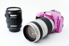 Pentax K-x 12.4MP 28-80/75-300mm Lens Set Pink Exc   w/8GB SD Card,Strap 426 