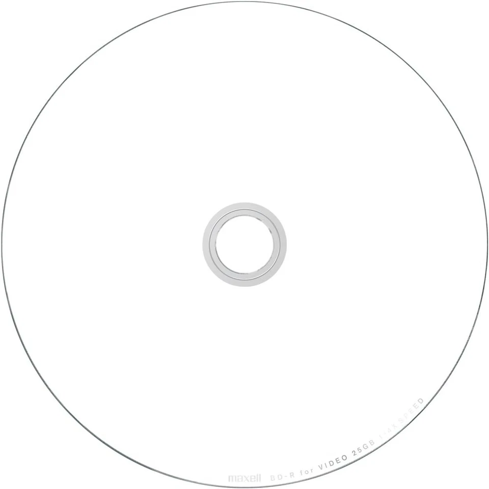 50 Maxell Blank BD-R BDR 25GB x4 White Label Blu ray Disc BRV25WPE.50SPZ - Image 3 of 3