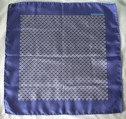 HERMÉS-PARIS BLUE SILK ROPE PATTERN POCKET SQUARE - 第 5/5 張圖片