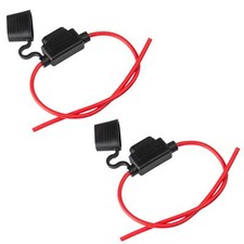 2x KFZ Sicherungshalter Flachsicherung max.30A 14AWG PKW Sicherung HIFI