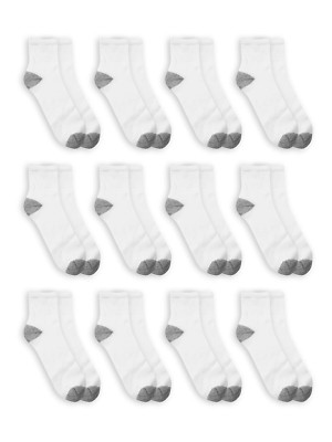 ATHLETIC ANKLE SOCKS 12 Pack Men's Big and Tall Whit/Grey/Black