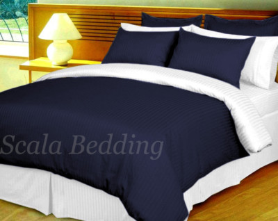 100% Egyptian Cotton 1000TC 1 Piece Reversible Stripe Duvet Cover All Size/Color