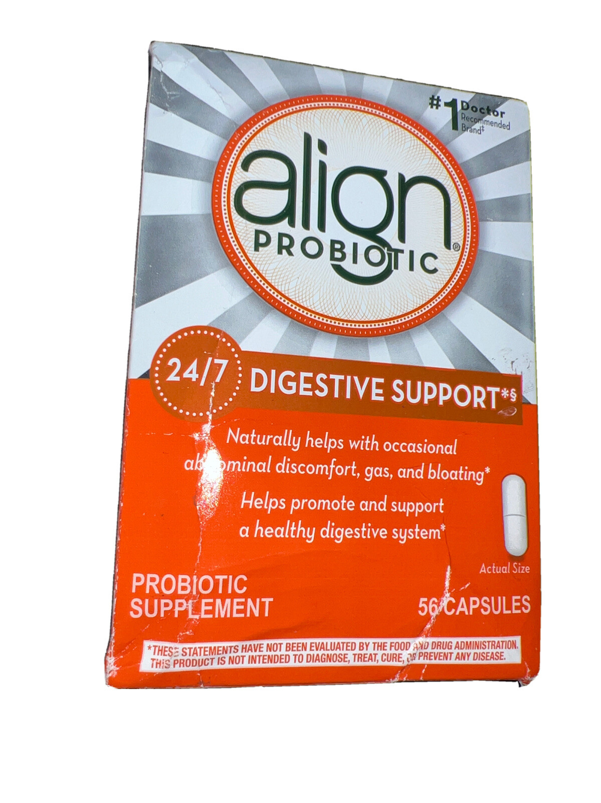 Align Probiotic Digestive Care Supplement 56 Caps 8 Week Supply EXP 07/