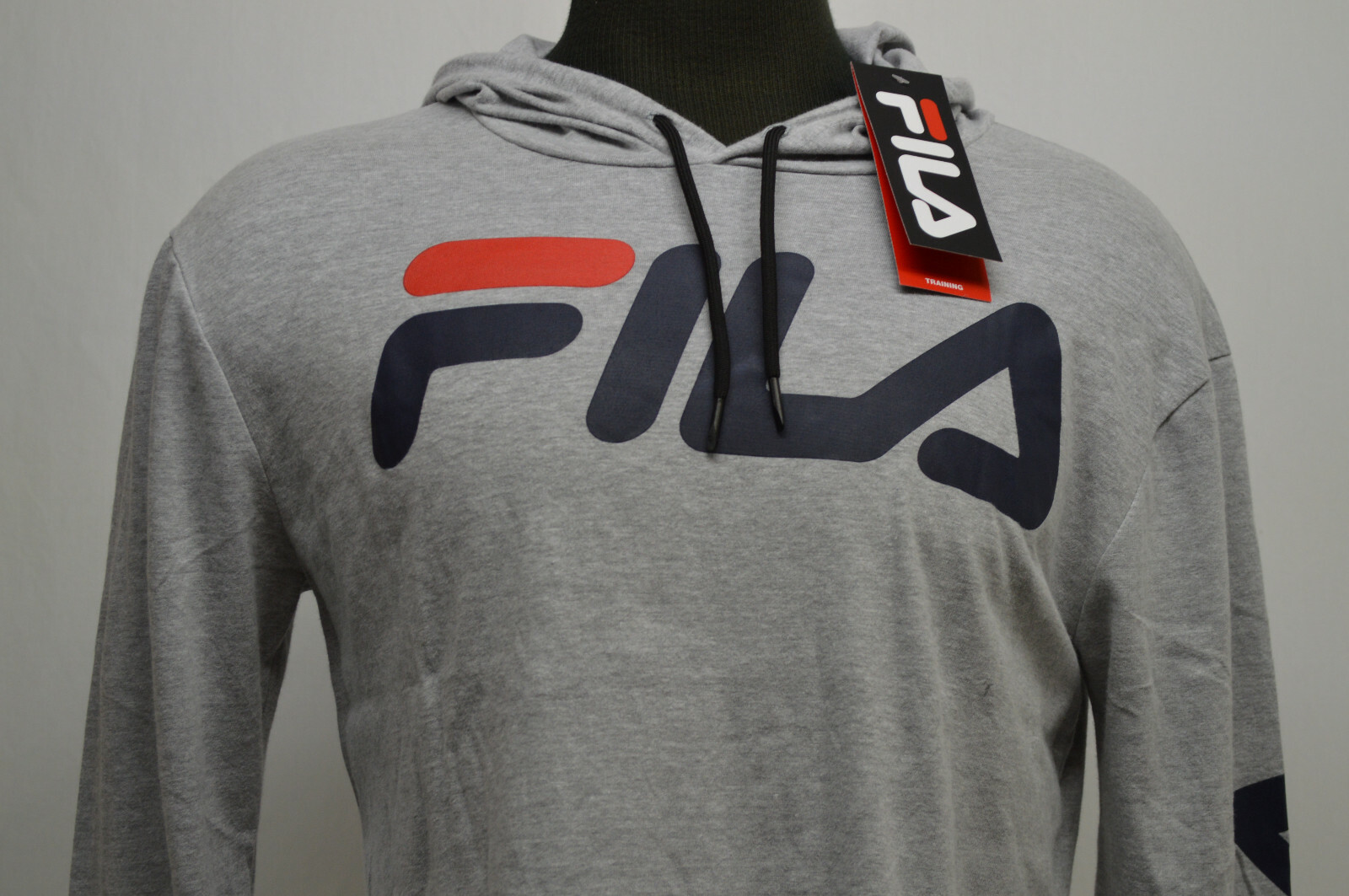 FELPA CON CAPPUCCIO MAGLIA UOMO FILA NUOVA CON ETICHETTE AUTENTICA MANICA LUNGA PULL OVER TAGLIA MED