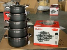 5pc Non Stick Coating Stock Pot Deep Casserole Set Cooking Pot Set 20cm to 28cm