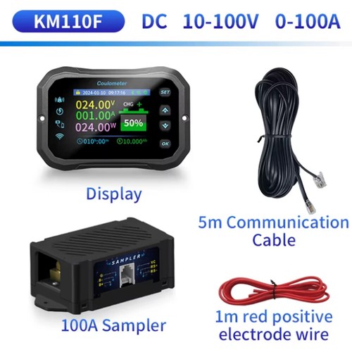 KM-F Coulomb Meter WiFi Home Energy Electric Car Storage Battery Capacity Tester - Picture 9 of 11