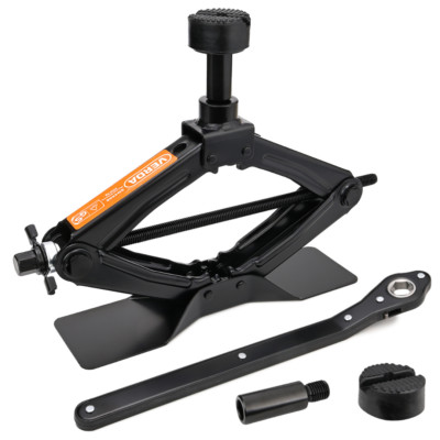 Scherenwagenheber 2T, 104-425 mm, Car Jack Kit mit Ratsche, Stahlsäule PKW