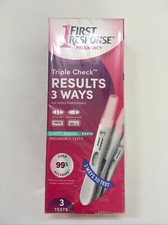 First Response Pregnancy Triple Check Results 3 Tests Box